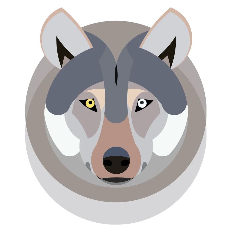 Wolf as a graphic