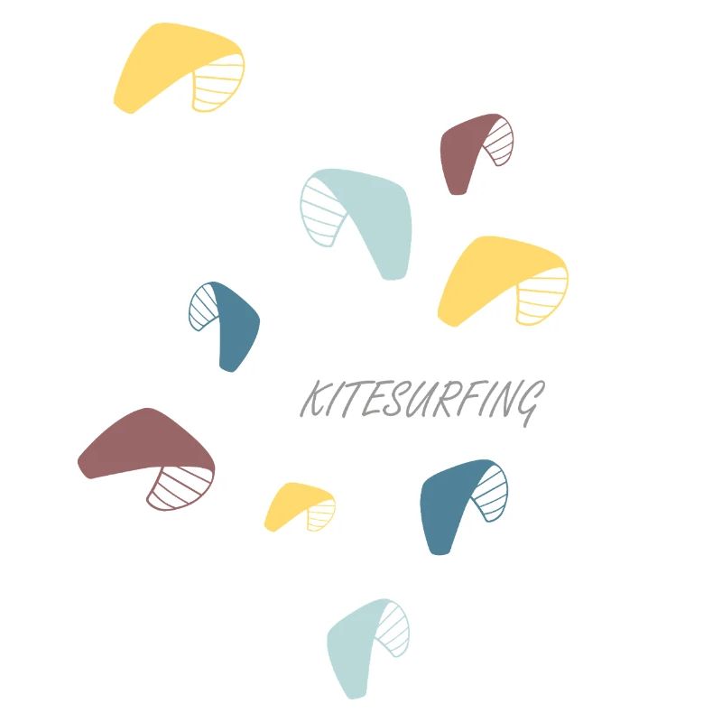 Kitesurfing Pastel Pattern