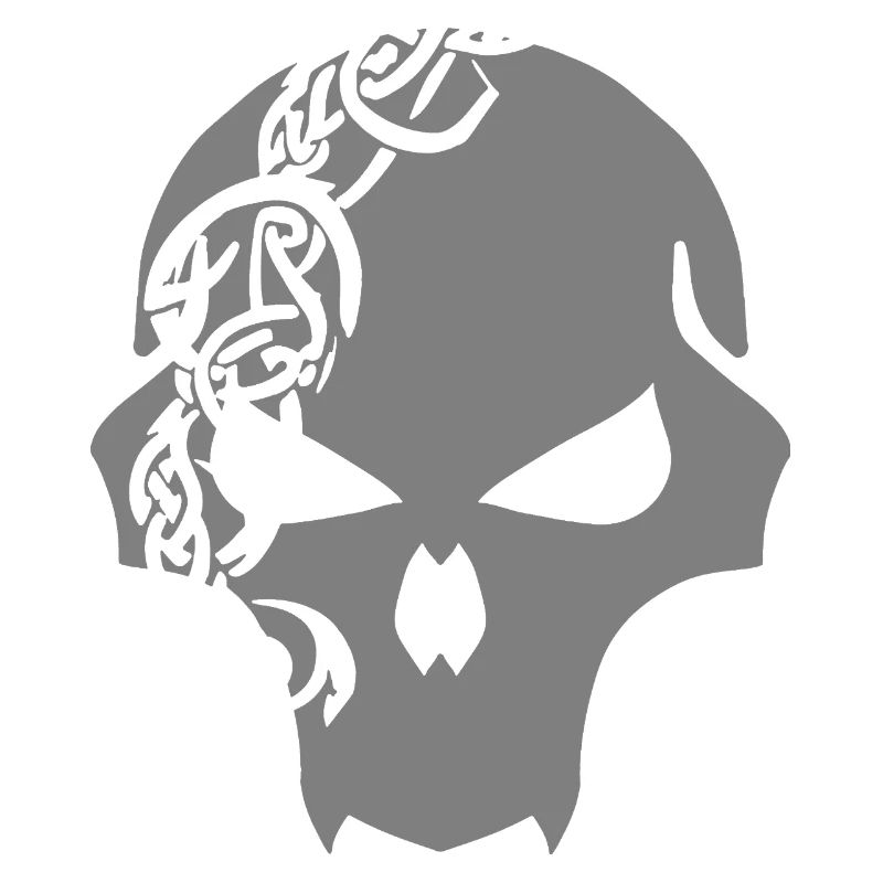 Gothic Skull with Celtic Tribal
