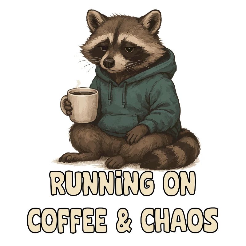  Waschbär mit Kaffee