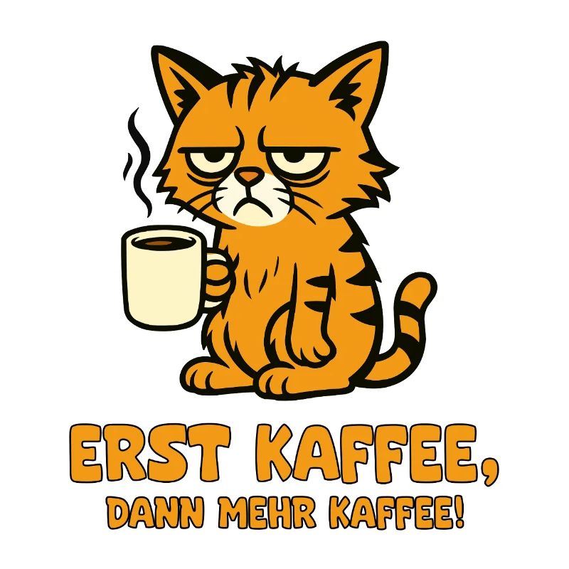 First coffee, then more coffee Cat