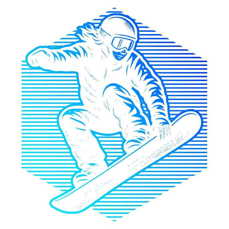 Neon Snowboarder Stripes