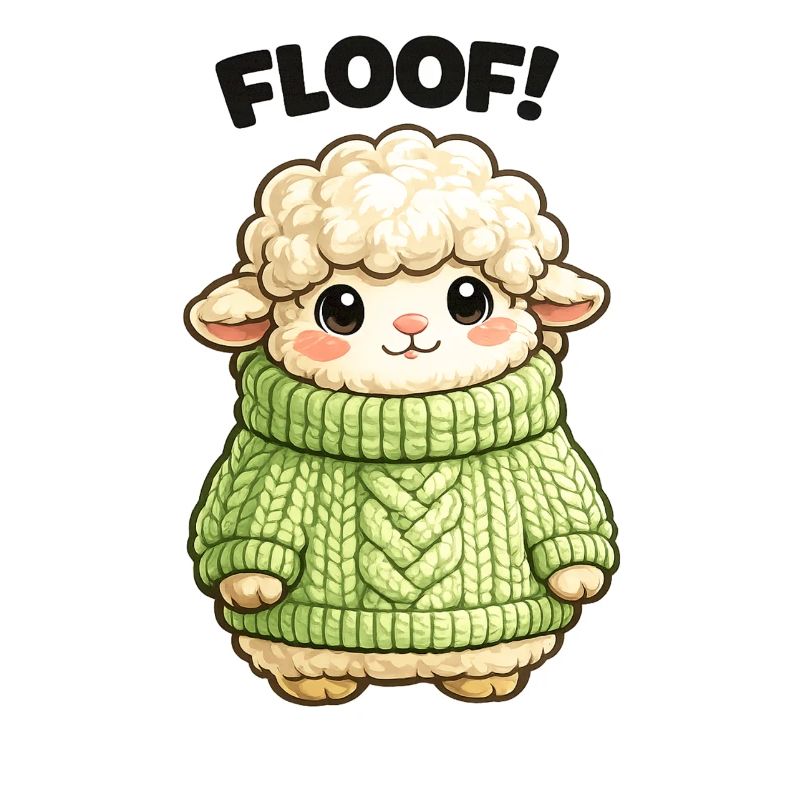 Design de pull mouton câlin