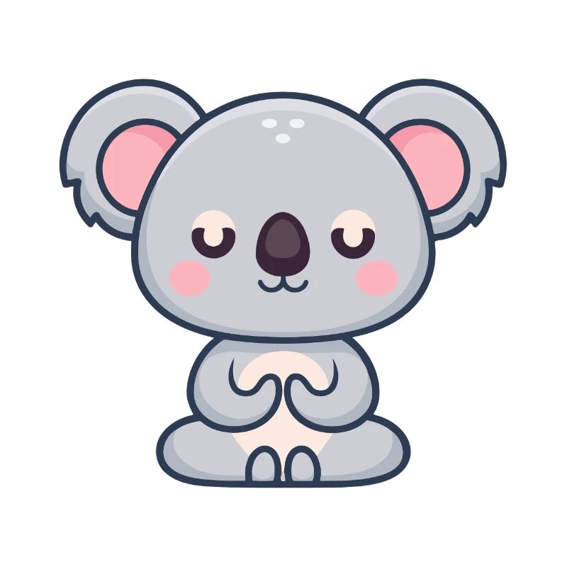 Koala doudou zen pastel