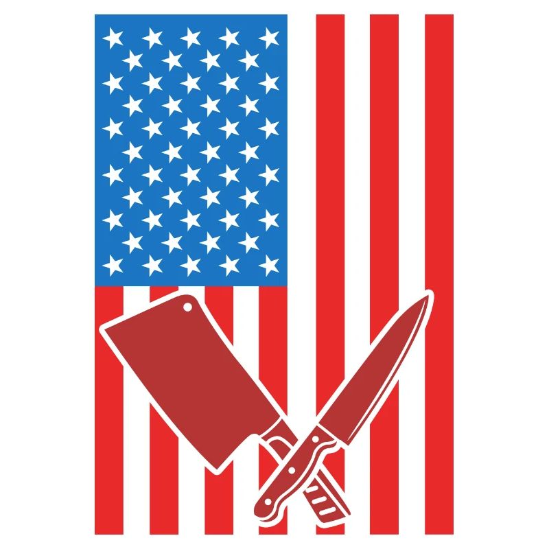 Drapeau des États-Unis de boucher