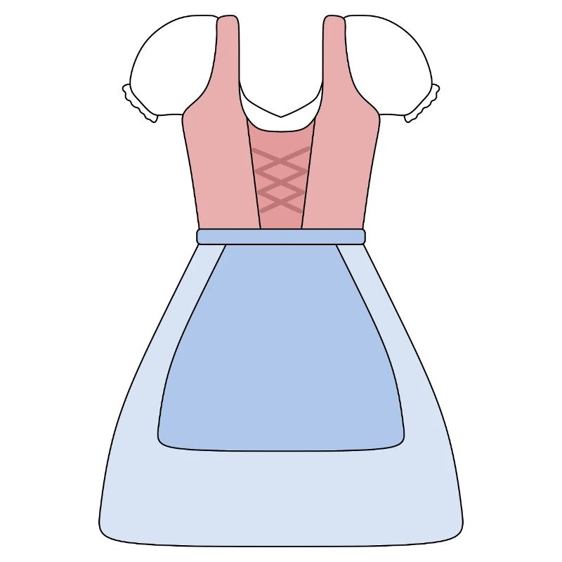 Traditionelles bayerisches Dirndl Design