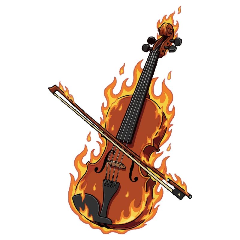 Burning violin