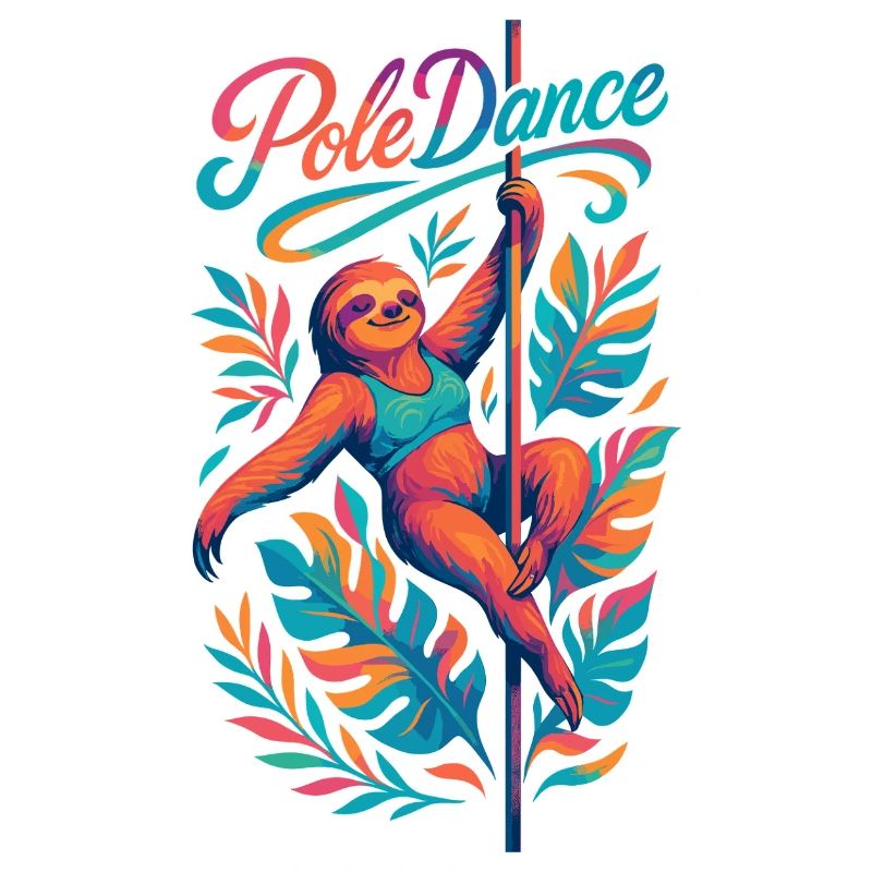Pole Dance Sloth Pole Dancer Funny Gift
