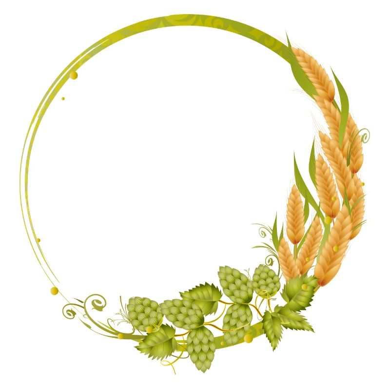 green hops and cereals frame