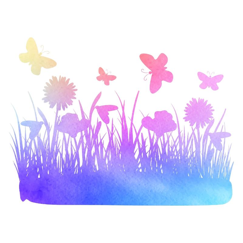 Prairie fleurs fleurs de jardin de couleurs d’eau