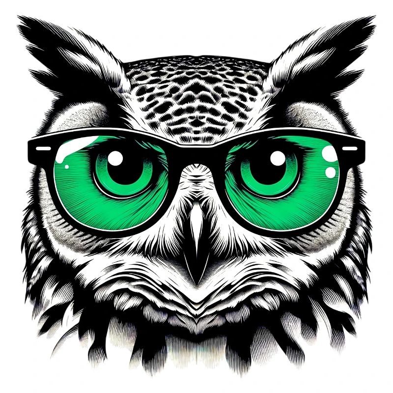 Eule mit Brille