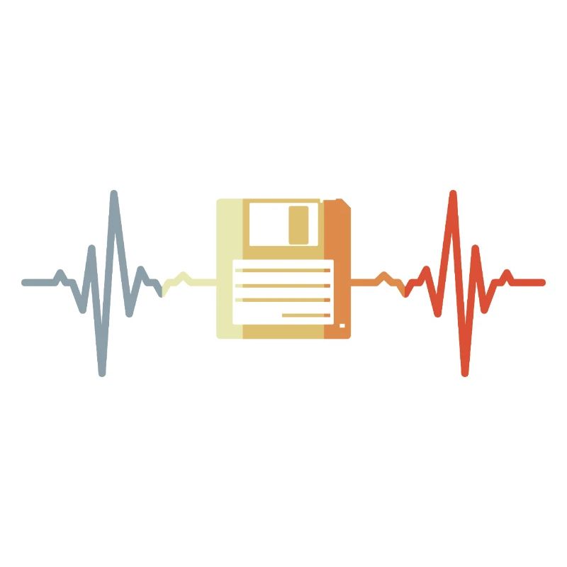 Retro Floppy Disk ECG