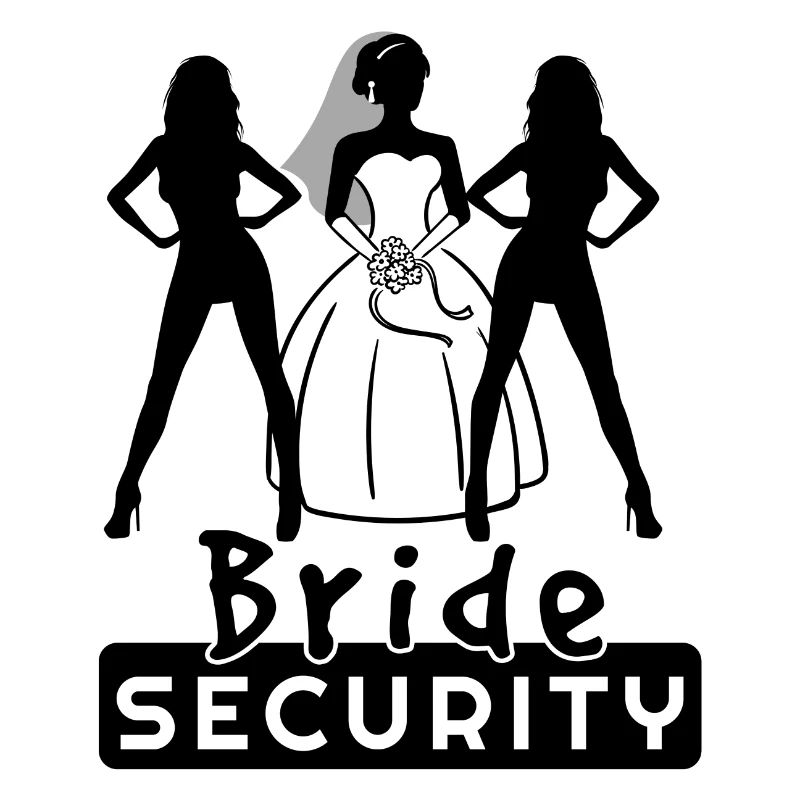 Partie de poule de sécurité équipe de mariée