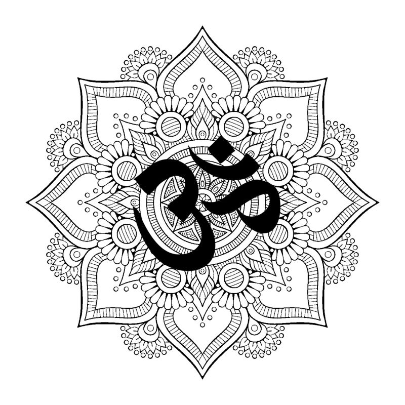 Mandala OM black