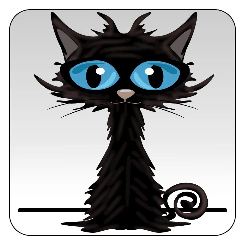 Black cat with blue eyes