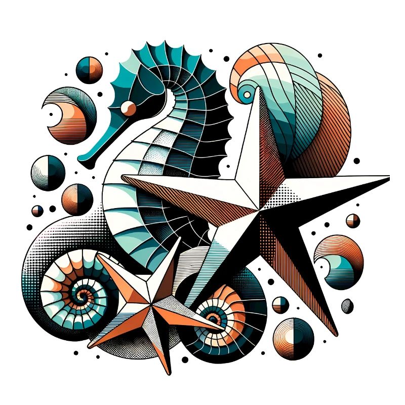 Stylish sea creatures