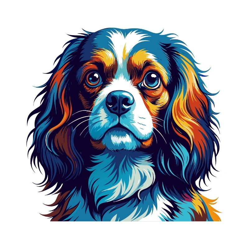 Cavalier King Charles Spaniel Hunderasse Karikatur