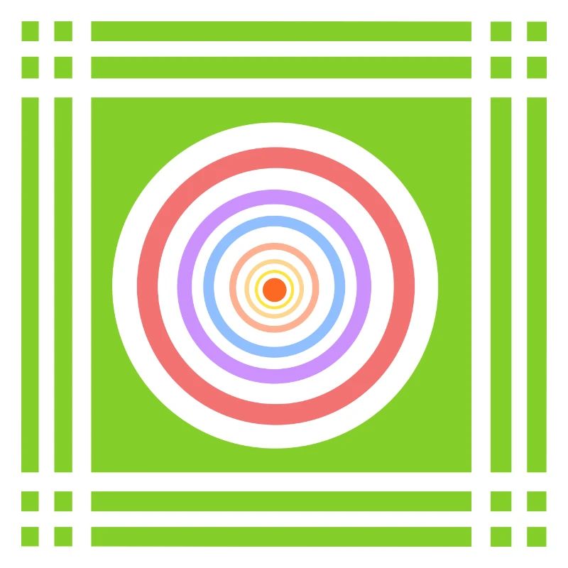 Jeu géométrique de couleurs dans la couleur