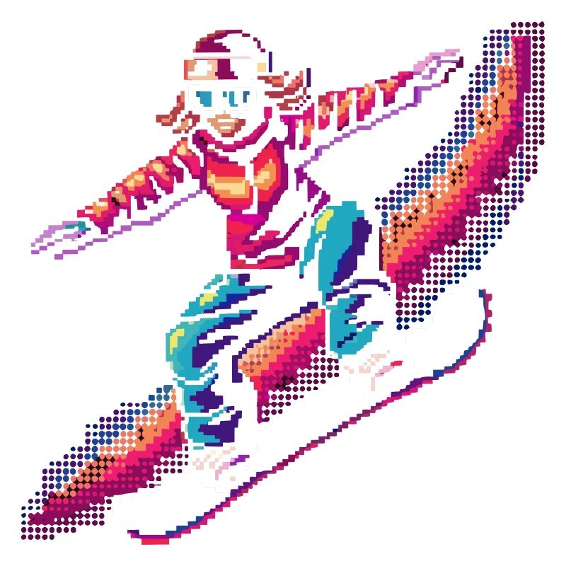 Snowboarding Pixel