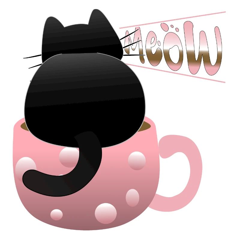 mignon chat noir miaulant