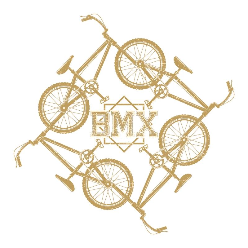 Motif d’orbite BMX doré