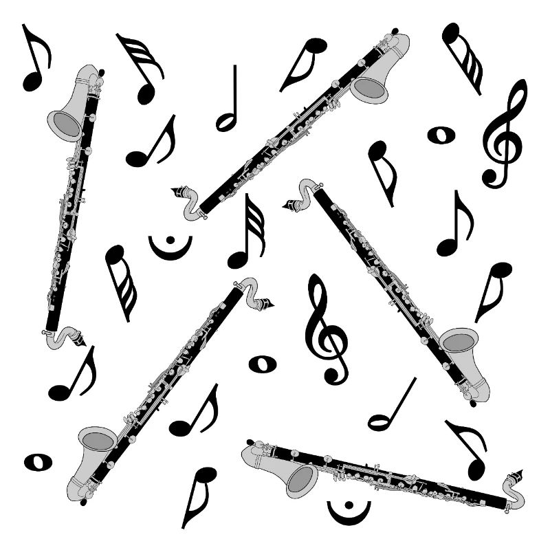 Notes de musique pour clarinette basse