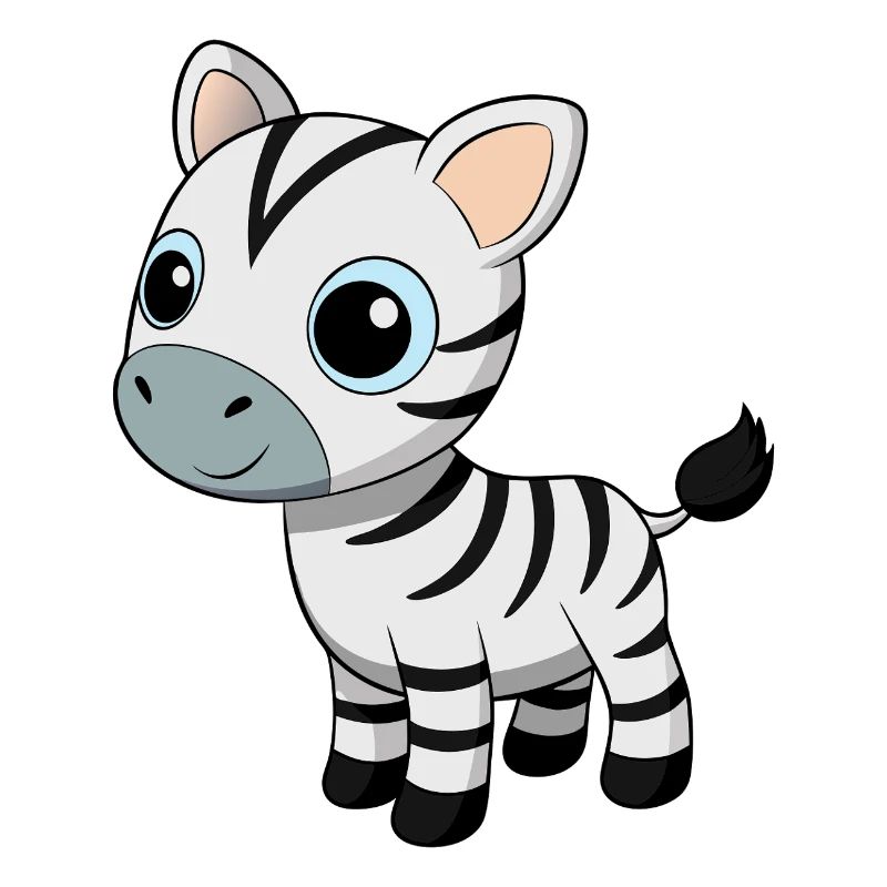 Baby Zebra with Big Blue Eyes