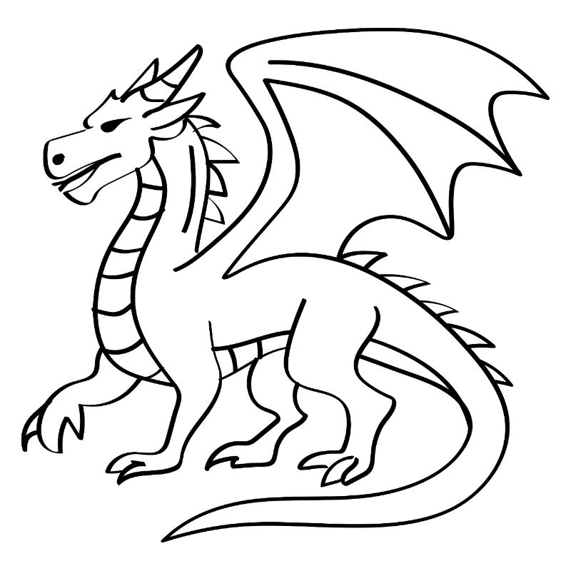 Dragons à colorier