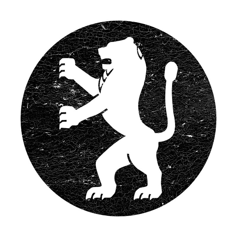 Lion de Juda dans cercle noir