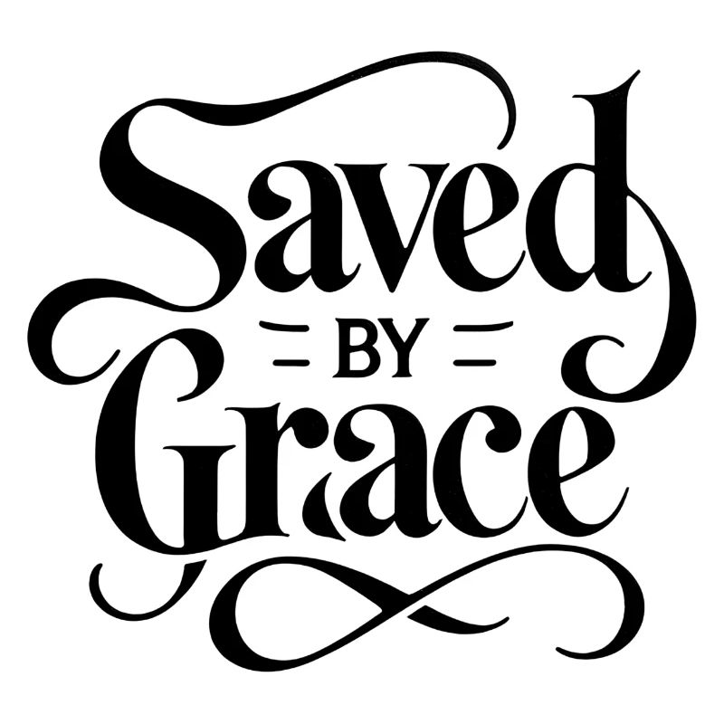 Saved by Grace Lettering Design
