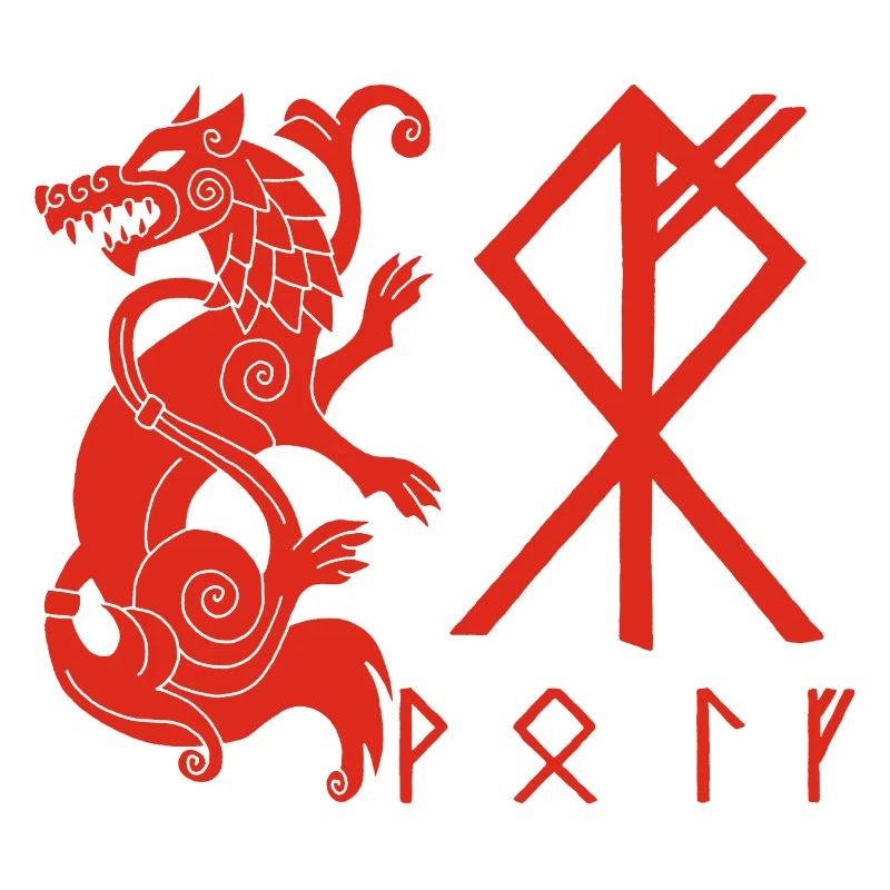 Roter Wolf Fenrir
