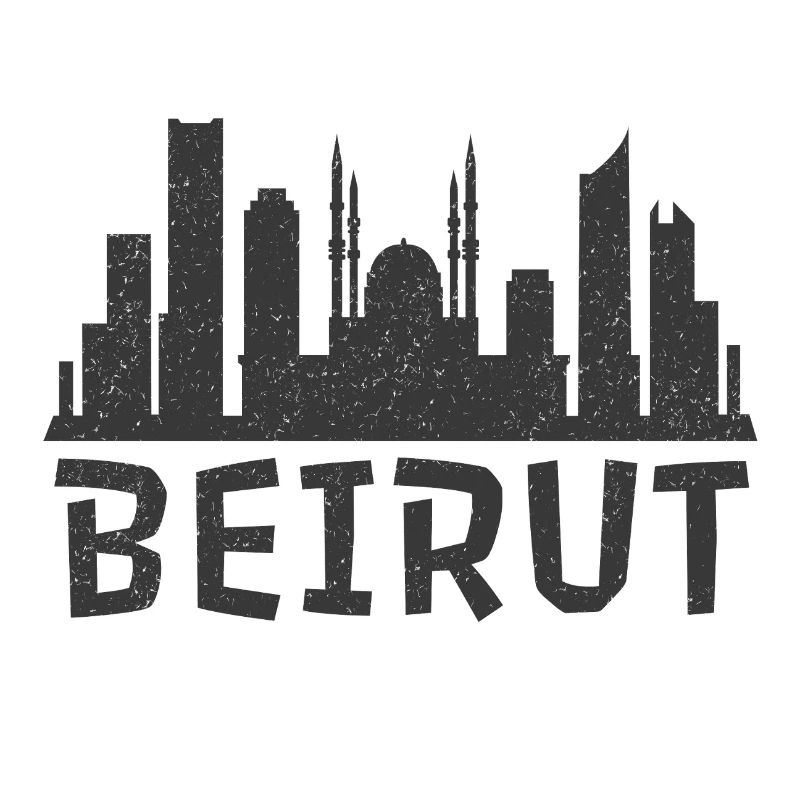 Beirut Skyline Silhouette