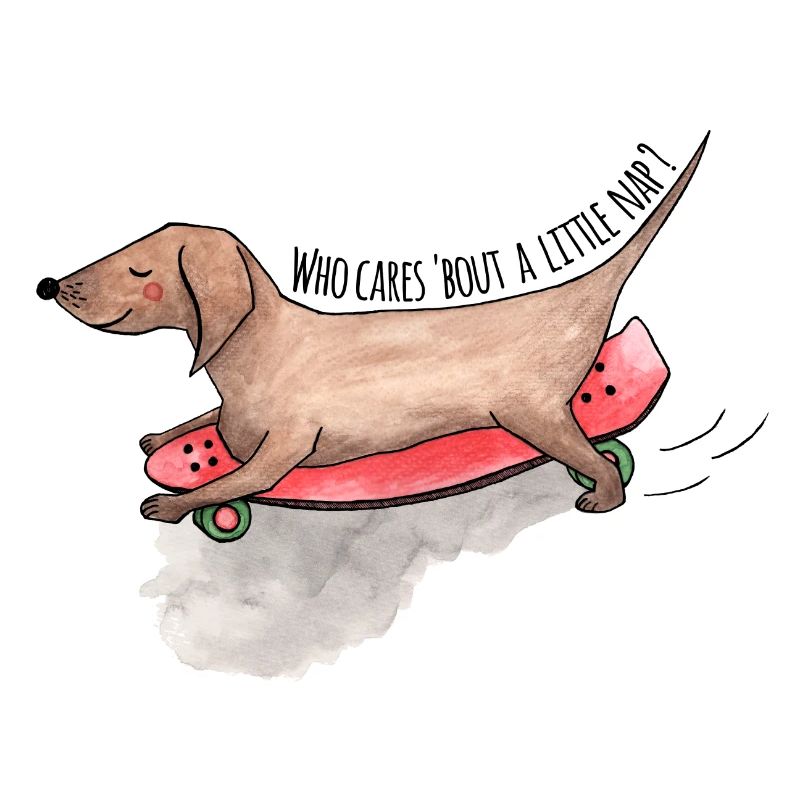 Dackel Longboard Hunde Schläfchen