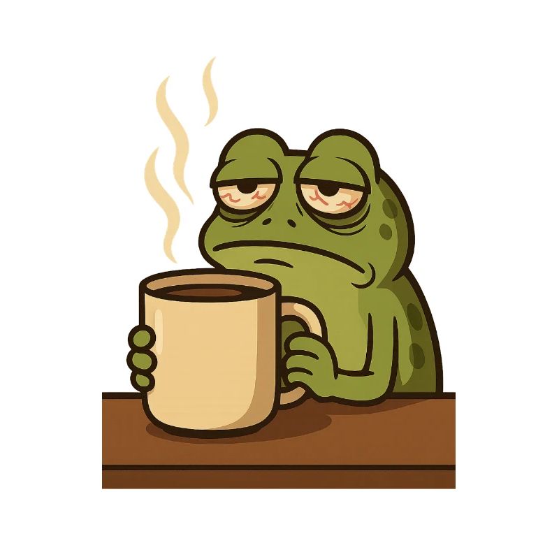 Frog with Coffee