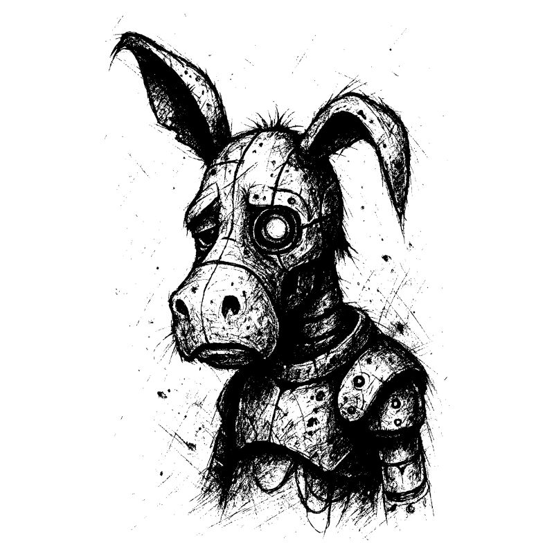 Sad donkey