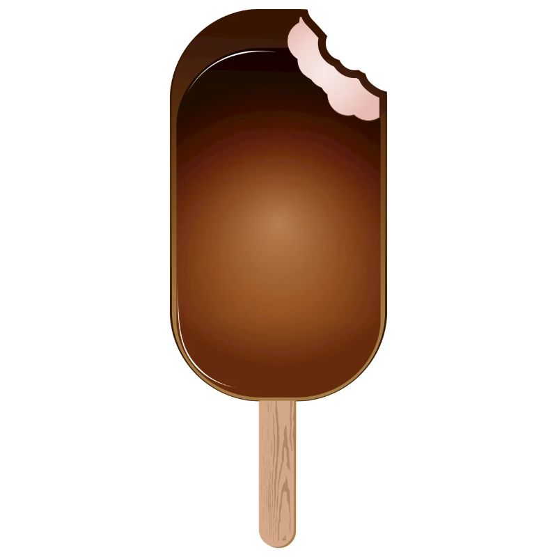 Glace au style avec glaçure de chocolat