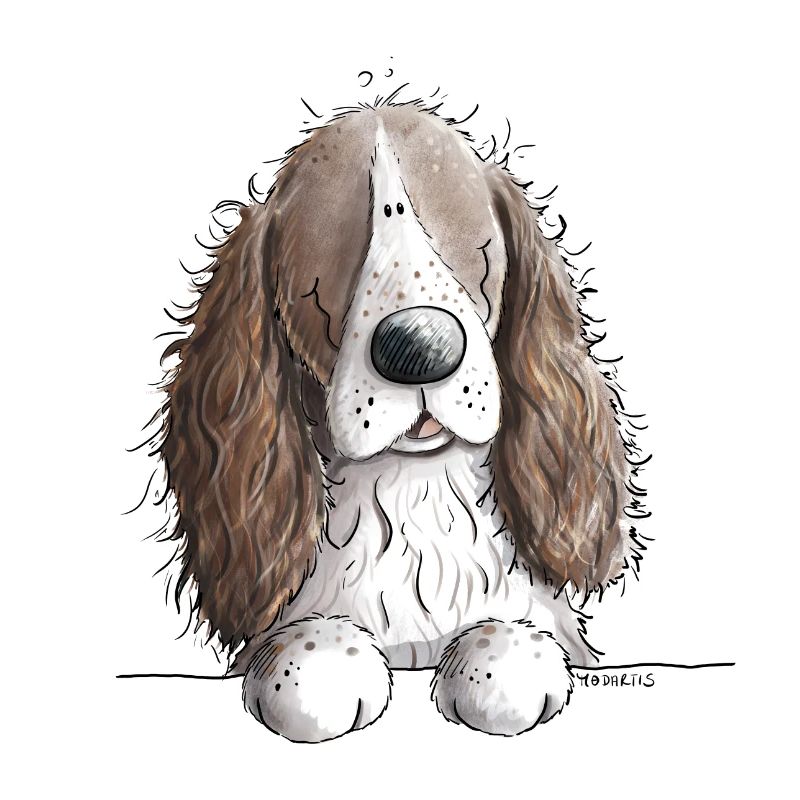 Englischer Springer Spaniel I Comic Hund Geschenk