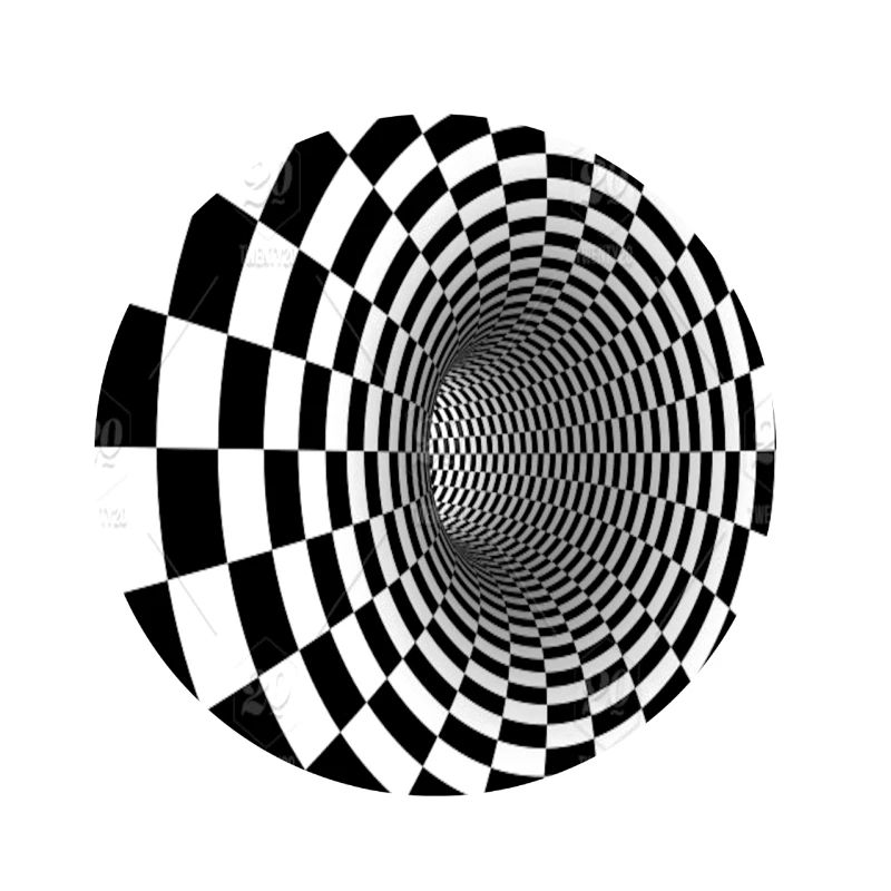 Tunnel Noir et Blanc Illusion