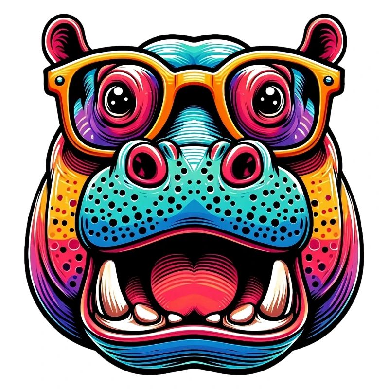 Hippopotame à lunettes