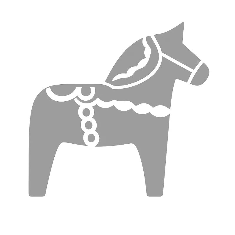Skandinavisches Dala Pferd – Folklore Design