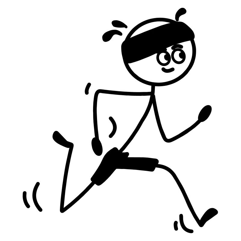 Runner young or man with sweatband