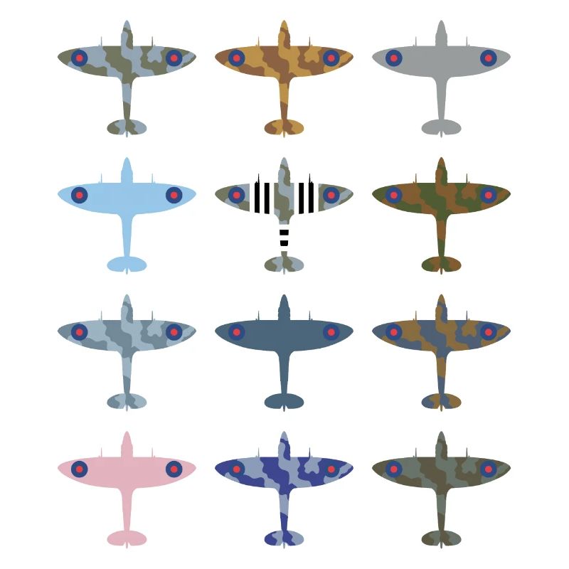 Avion de chasse de Spitfire / modèle de camouflage