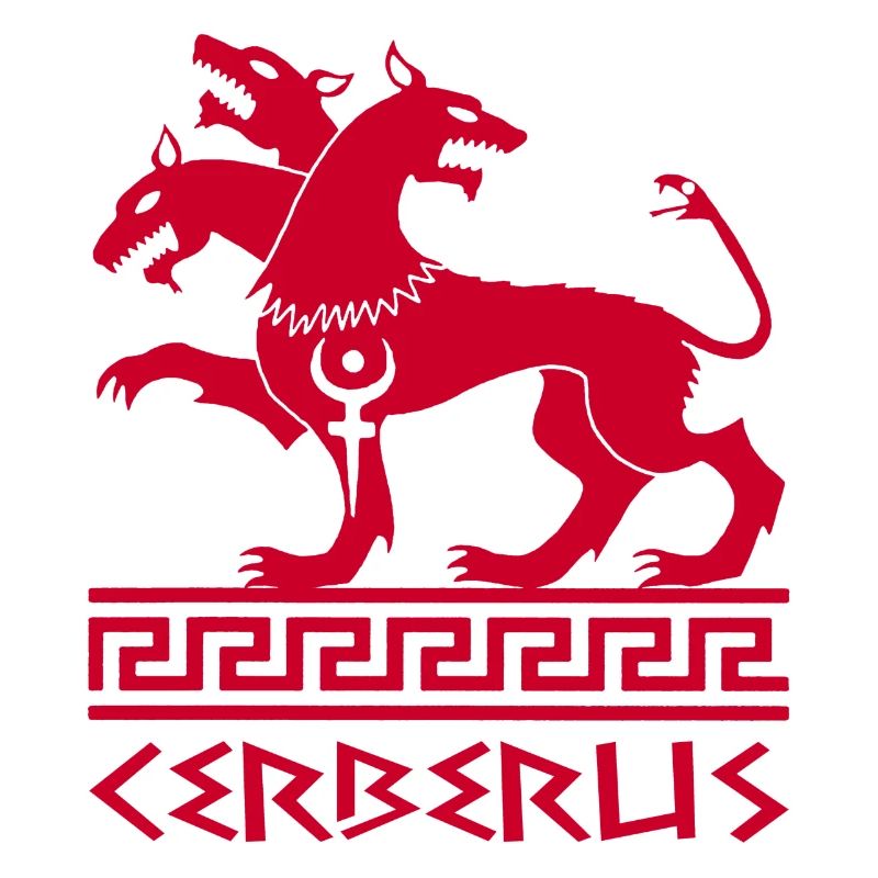 Red cerberus dog