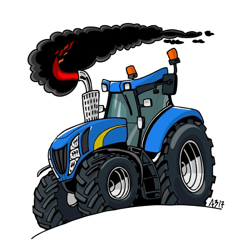 Blauer Traktor