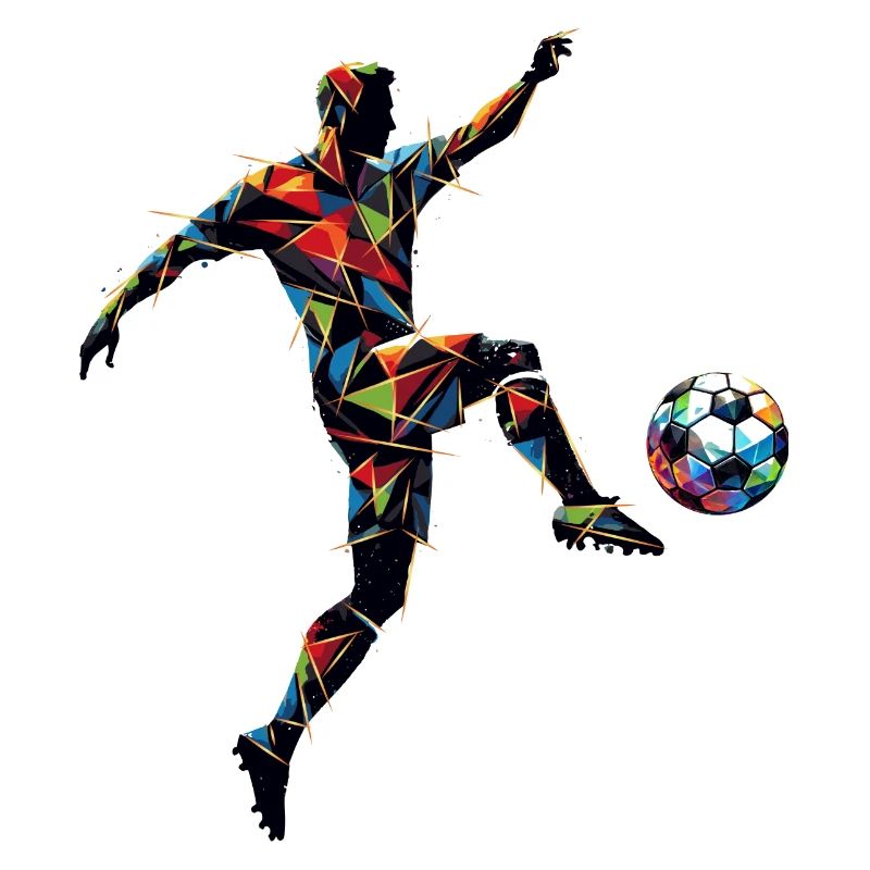 dynamic soccer player playing soccer
