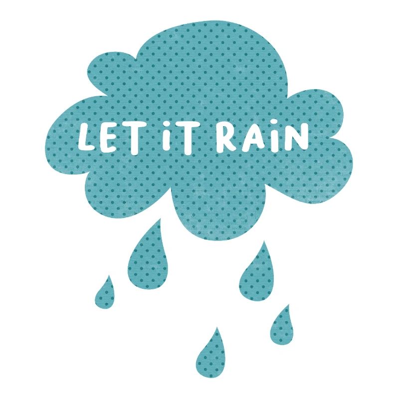 Cloud Let it rain Rain Weather Nursery Dots