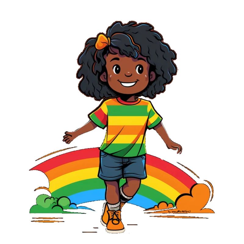 Lebendige Regenbogen Kinderdesign