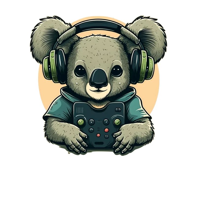 Koala bear with Walkman