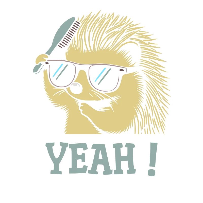 Cool Hedgehog Sunglasses Brush