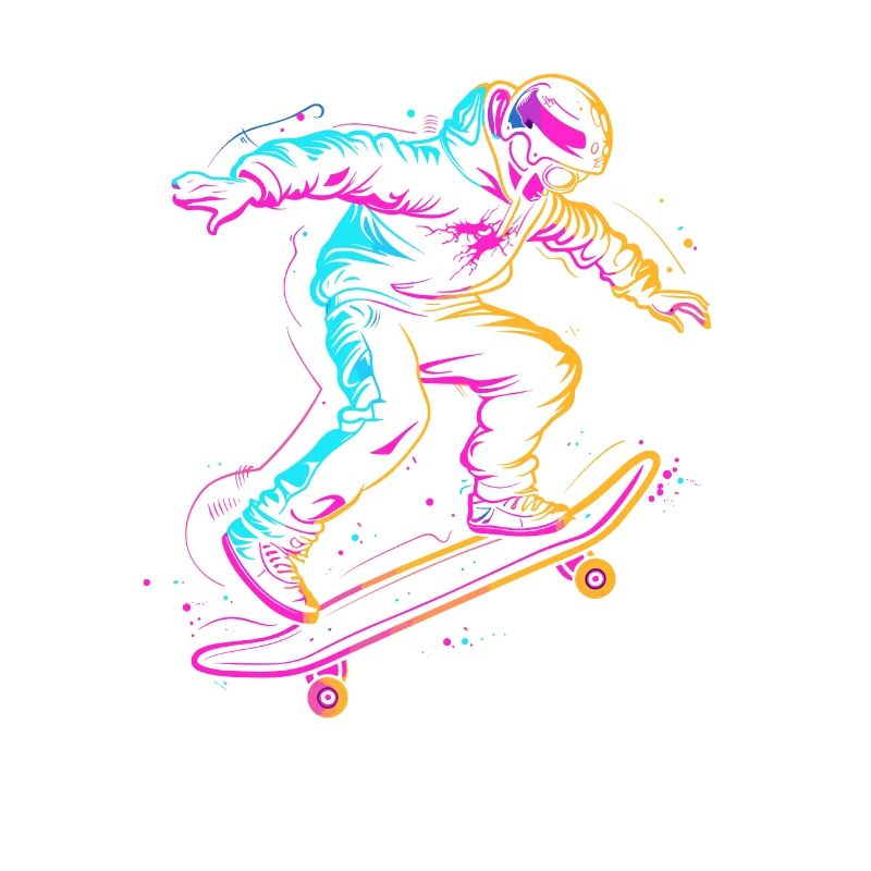 Cartoon Skateboarder Drawing